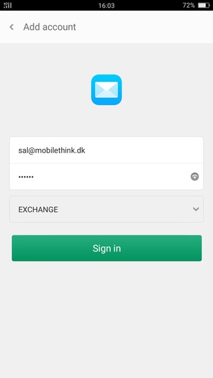 Select Sign in