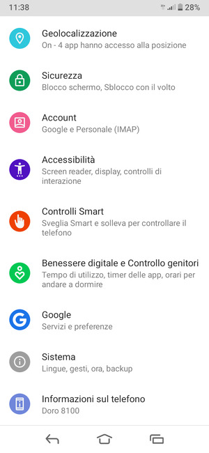 Scorri e seleziona Sistema
