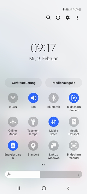 Schalten Sie Energiesparen ein