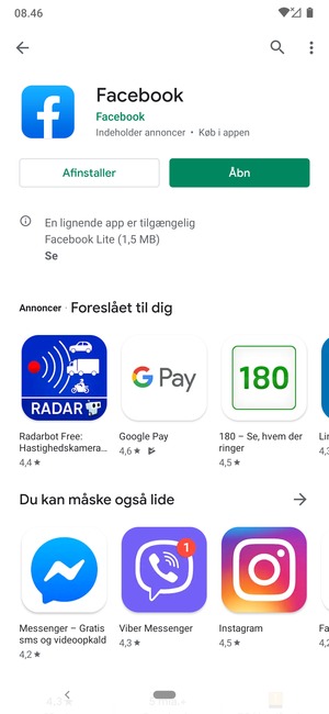 Vælg Åbn