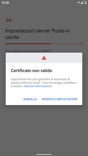 Seleziona MODIFICA IMPOSTAZIONI