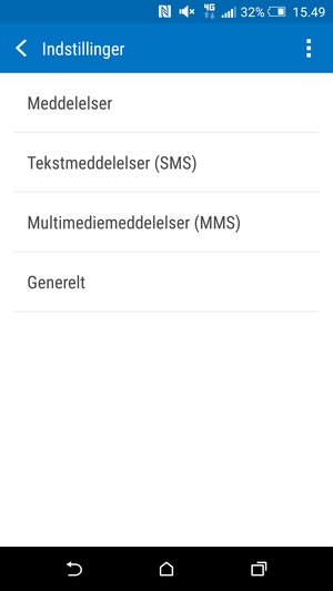Vælg Tekstmeddelelser (SMS)
