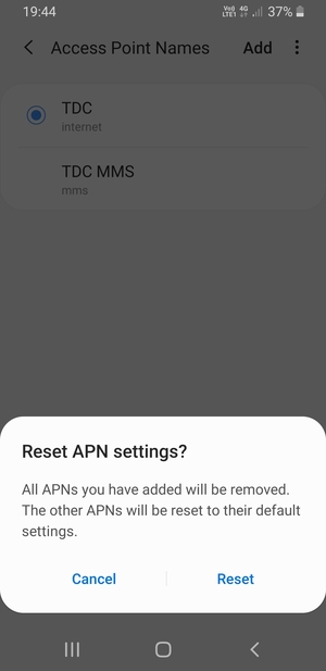 Select Reset
