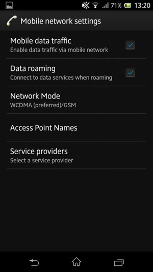 Select Network Mode