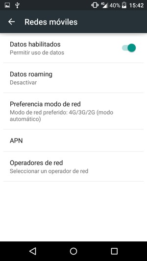 Para cambiar la red en caso de problemas de conectividad, seleccione Operadores de red