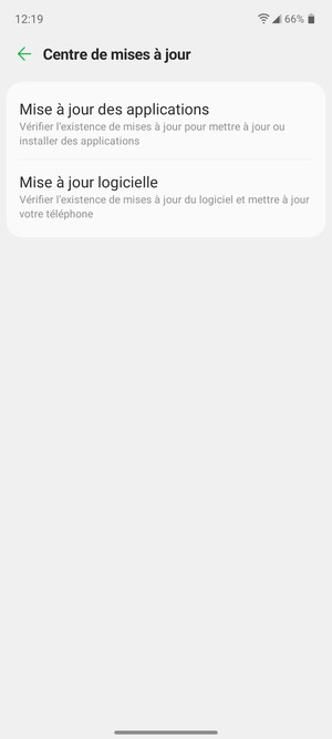 Sélectionnez Mise à jour logicielle