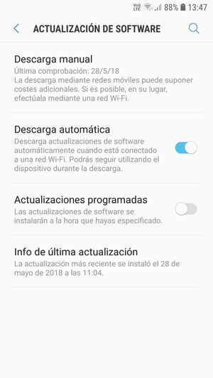 Seleccione Descarga manual