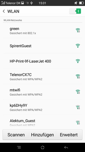Wählen Sie das Wireless-Netzwerk, zu dem Sie eine Verbindung herstellen möchten