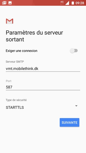 Sélectionnez Type de sécurité