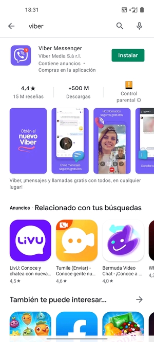 Seleccione la aplicación