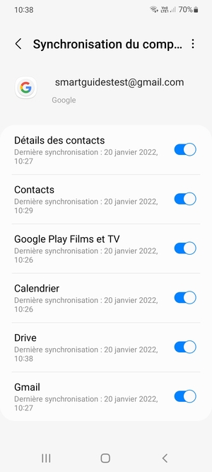 Sélectionnez le bouton du Menu
