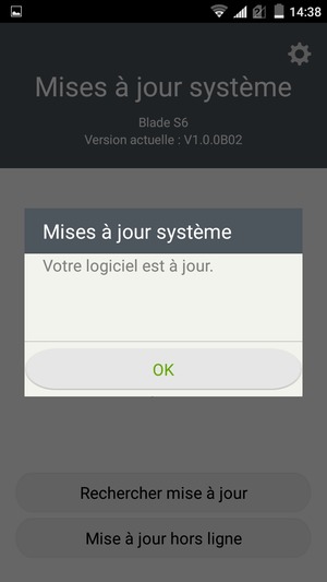 Si votre téléphone est à jour, sélectionnez OK