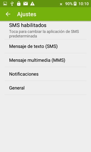 Seleccione Mensaje de texto (SMS)
