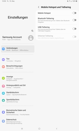 Wählen Sie Mobile Hotspot