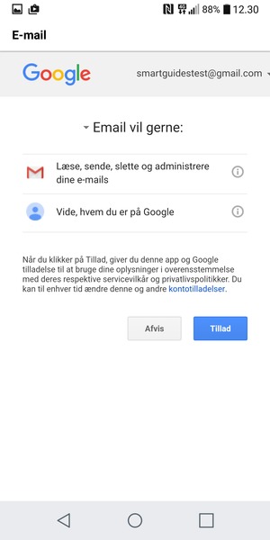 Vælg Tillad