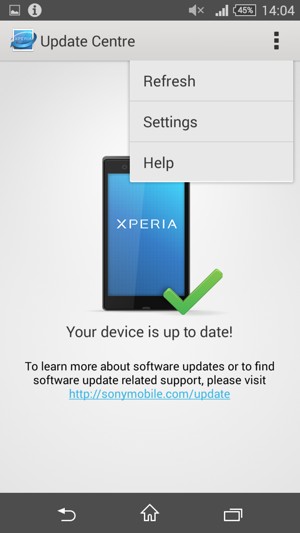 Select the Menu button and Refresh