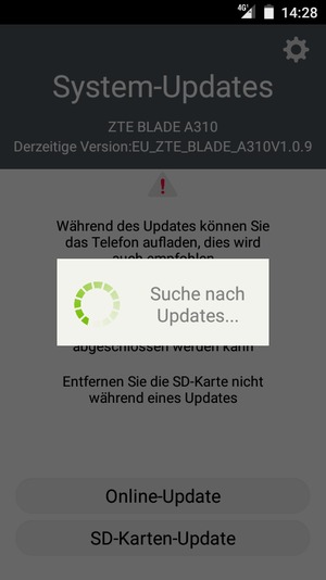 Warten Sie, bis die Suche abgeschlossen ist