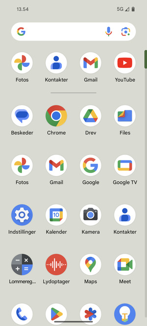Vælg Indstillinger