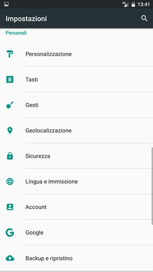 Scorri e seleziona Sicurezza o Sicurezza & impronta digitale