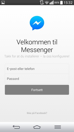 Applikasjonen er klar til bruk