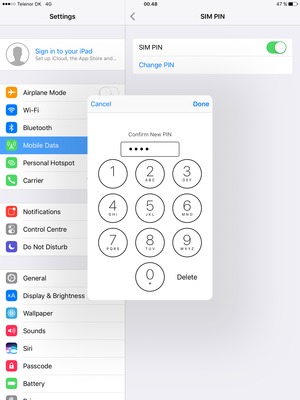 Confirm your New PIN and select Done