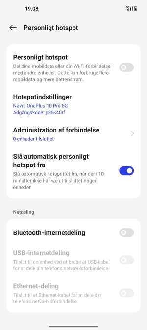 Vælg Hotspotindstillinger