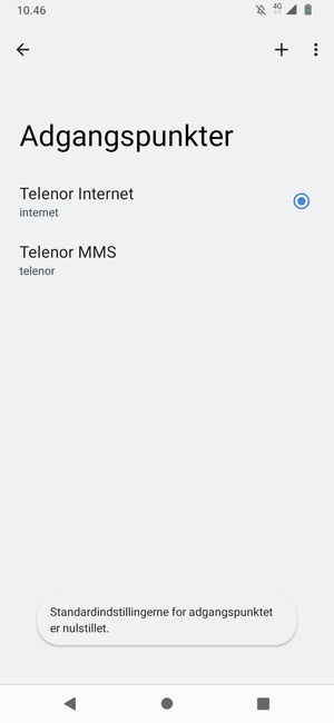 Vælg Ny APN