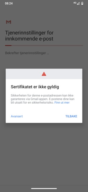 Velg TILBAKE
