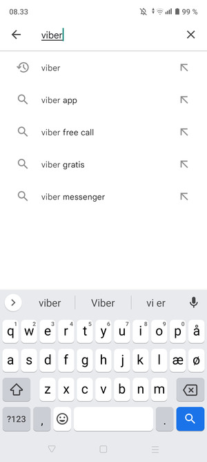 Indtast navnet på appen og vælg Søg