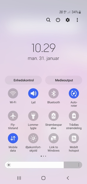 Vælg Lyd for at skifte til vibrationstilstand