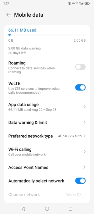To change network if network problems occur,  turn off Automatically select network