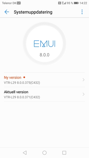 Om din telefon inte är uppdaterad, följ instruktionerna på skärmen.