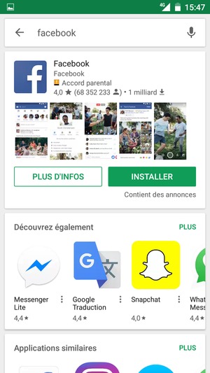 Sélectionnez l'appli