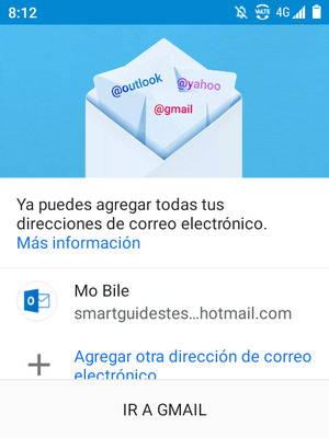 Seleccione IR A GMAIL
