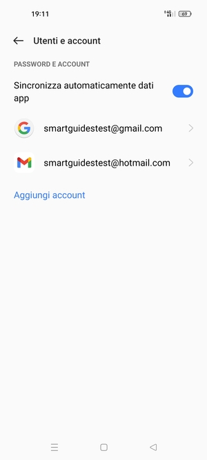 Seleziona il tuo account Google