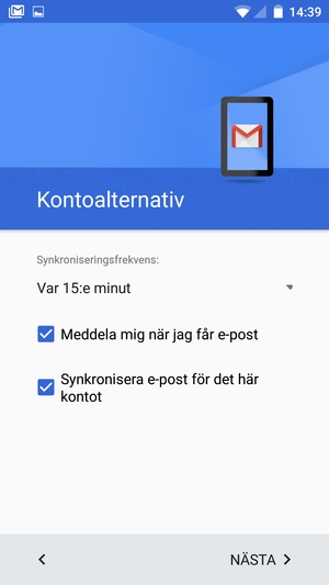 Välj NÄSTA