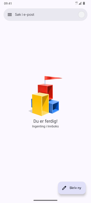 Gmail er klar til bruk