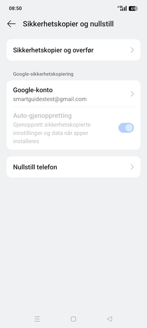 Velg Google-konto
