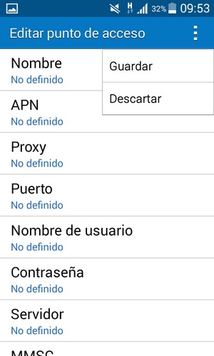 Seleccione el botón Menú y seleccione Guardar