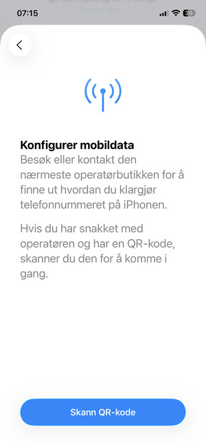 Velg Skann QR-kode
