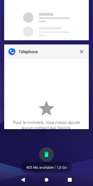Sélectionnez l'icône Supprimer pour fermer les applis en cours d'exécution