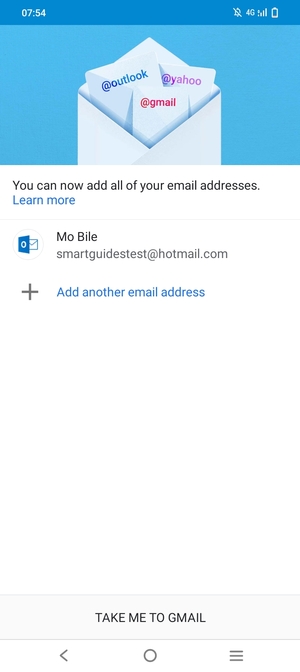 Select TAKE ME TO GMAIL