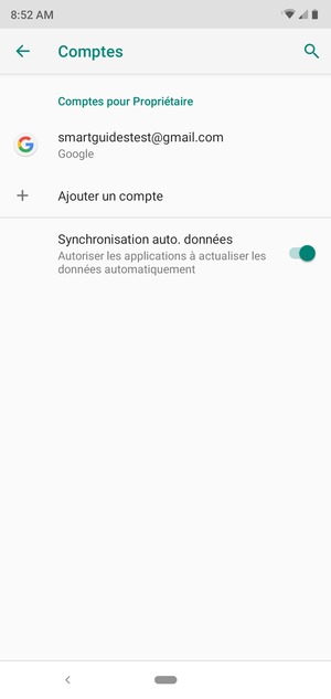 Sélectionnez votre compte Google