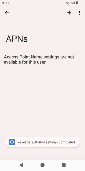 Your phone will reset to default Internet and MMS settings