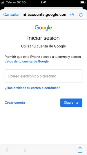 Introduzca su Dirección de correo electrónico y seleccione Siguiente
