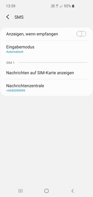Wählen Sie Nachrichtenzentrale