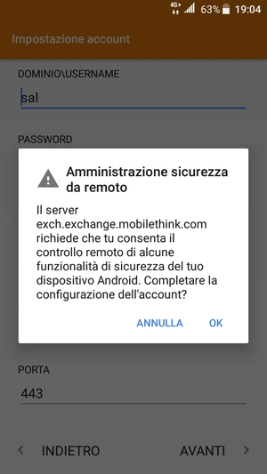 Seleziona OK