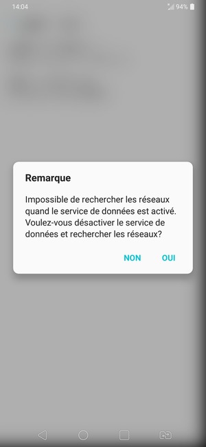 Sélectionnez OUI