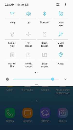Slå Wi-Fi og Bluetooth fra