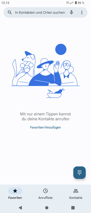 Wählen Sie Tastenfeld